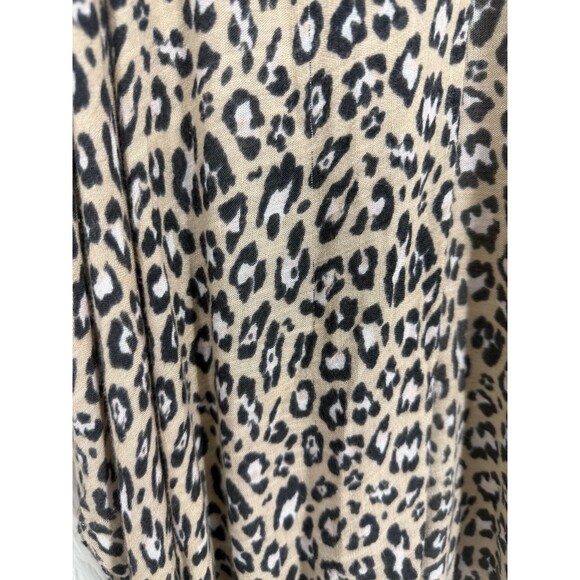 American Eagle Raw Hem Leopard Print Kimono Cardigan Open Front Animal O/S - Picture 6 of 8